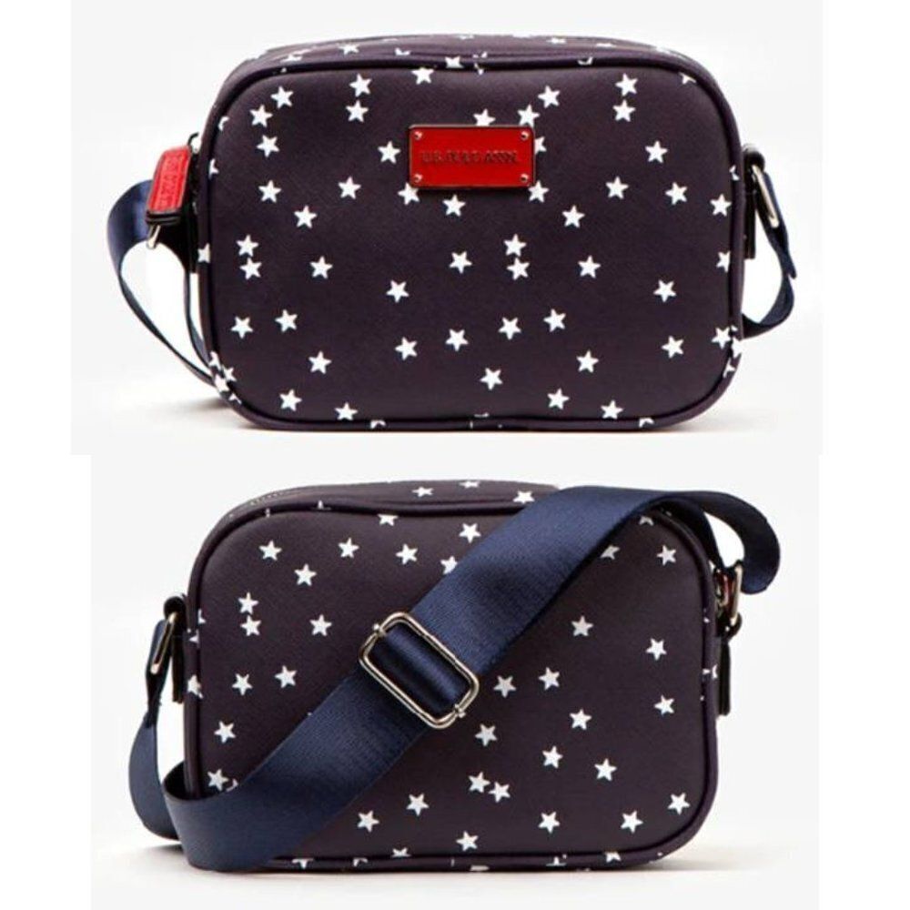 US Polo Classic Star Allover Print Croosbody Bag Mystical Whimsy Navy $79